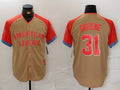 Custom #31 Cream 2024 All Star DET Baseball Shirt Top