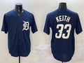 Custom #33 Navy DET Baseball Shirt Top