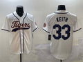 Custom #33 White DET Baseball Shirt Top