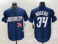 Custom #34 Navy 2024 City Connect DET Baseball Shirt Top