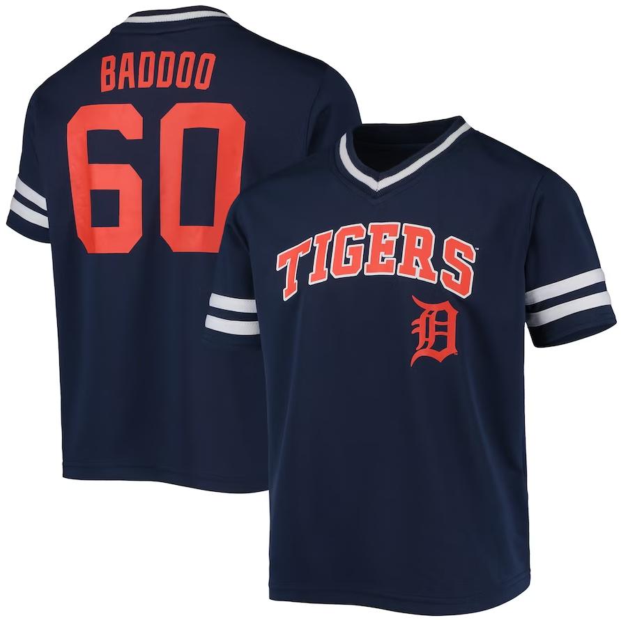 Custom #60 Navy DET Baseball Shirt Top
