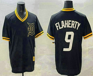 Custom #9 Black DET Baseball Shirt Top