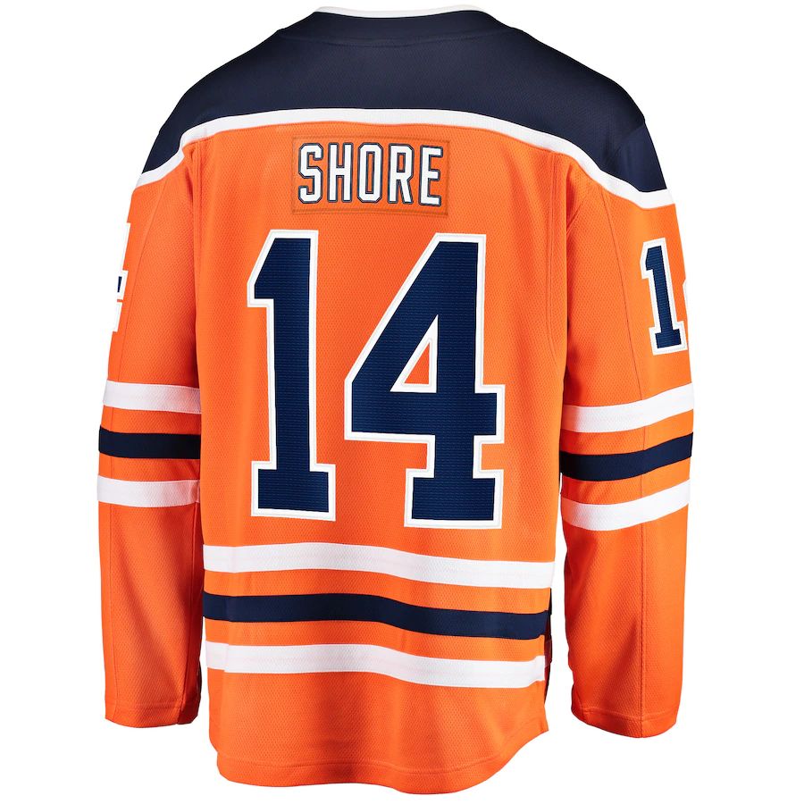 Custom #14 Orange EDM Hockey Shirt Top