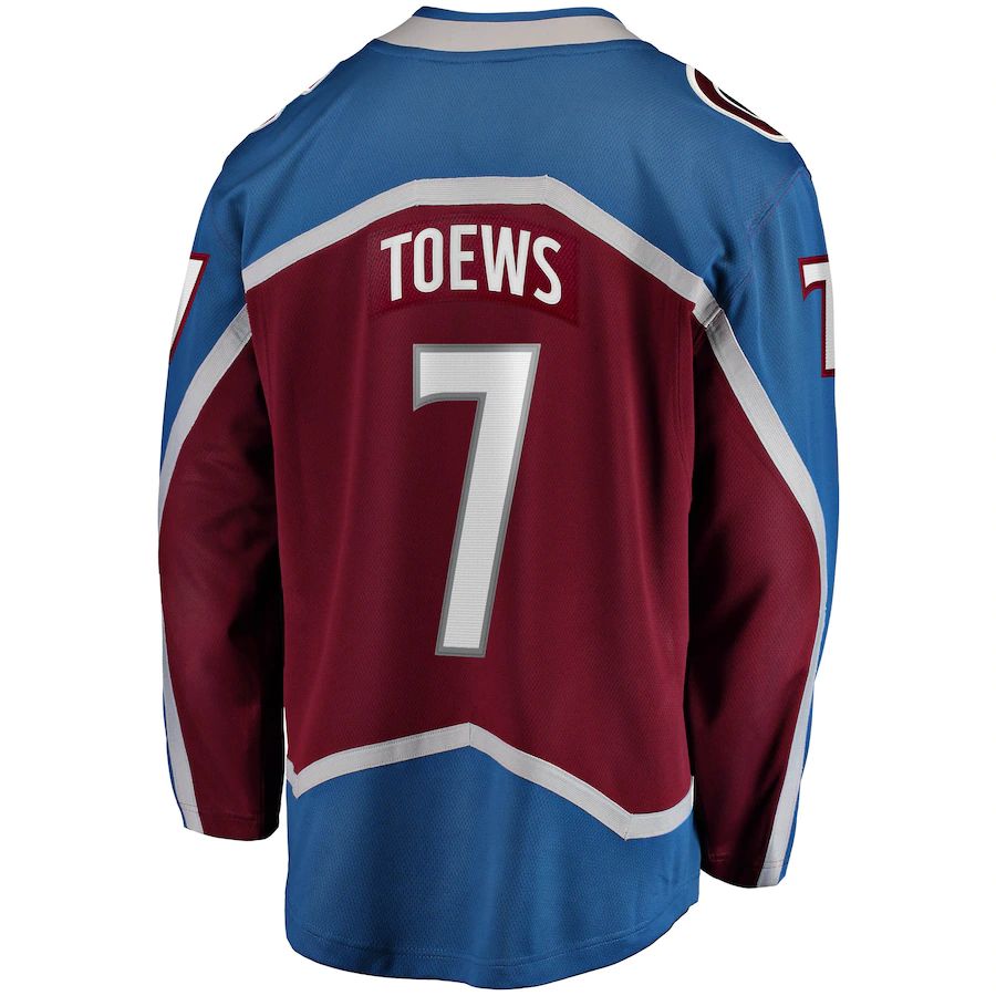 Custom #7 Burgundy COL Hockey Shirt Top