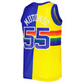Custom #55 Gold 1991 DEN Basketball Shirt Top