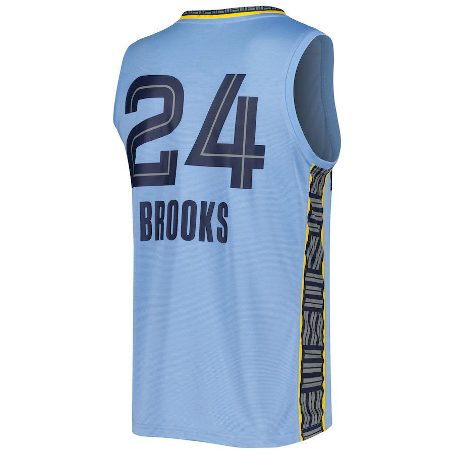 Custom #24 Light Blue 2022 MEM Basketball Shirt Top