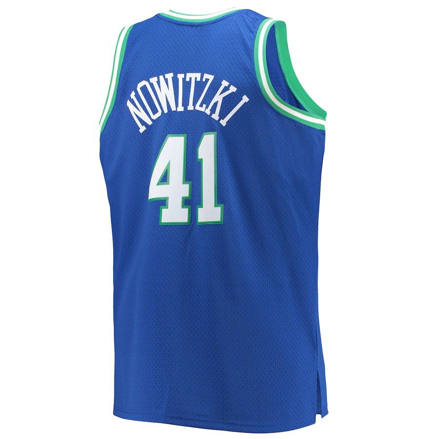 Custom #41 Blue 1998 DAL Basketball Shirt Top