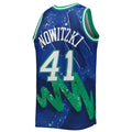 Custom #41 Blue 1998 DAL Basketball Shirt Top