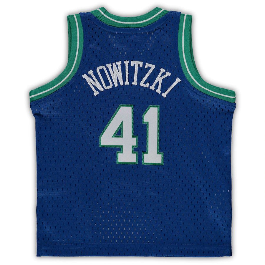 Custom #41 Blue 1998 DAL Basketball Shirt Top