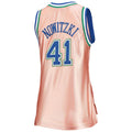 Custom #41 Pink 1998 DAL Basketball Shirt Top