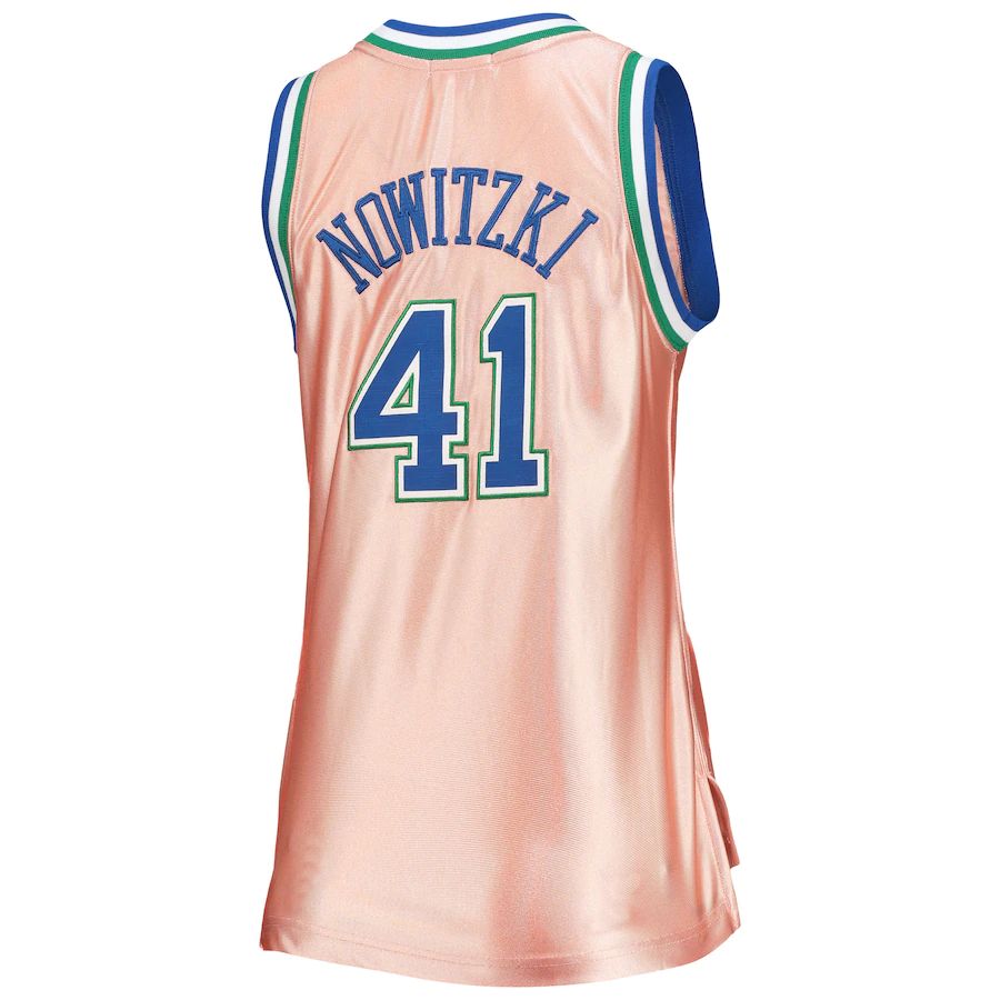 Custom #41 Pink 1998 DAL Basketball Shirt Top