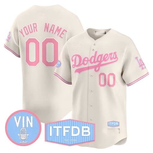 Custom Pink LAD Baseball Shirt Top