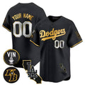 Custom Gold LAD Baseball Shirt Top