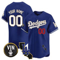 Custom Gold LAD Baseball Shirt Top