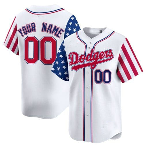 Custom White 2024 LAD Baseball Shirt Top