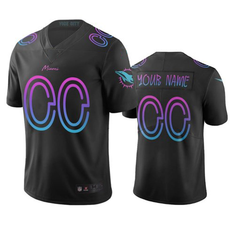 Custom Black MIA Football Shirt Top