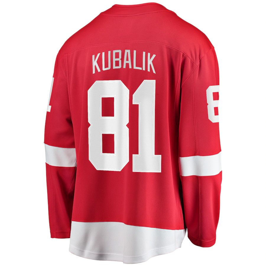 Custom #81 Red DET Hockey Shirt Top