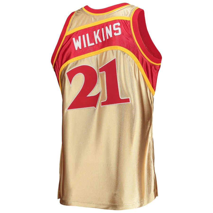 Custom #21 Gold 1986 Basketball Shirt Top