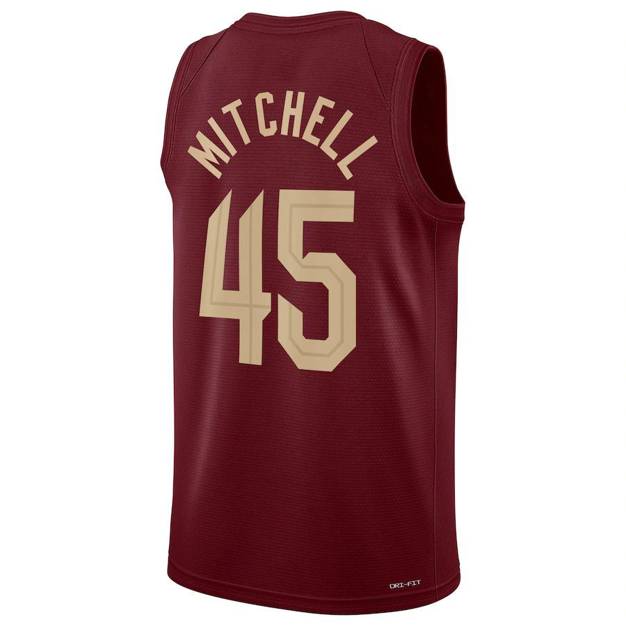 Custom #45 Burgundy 2022 CLE Basketball Shirt Top
