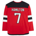 Custom #7 Red NJD Hockey Shirt Top