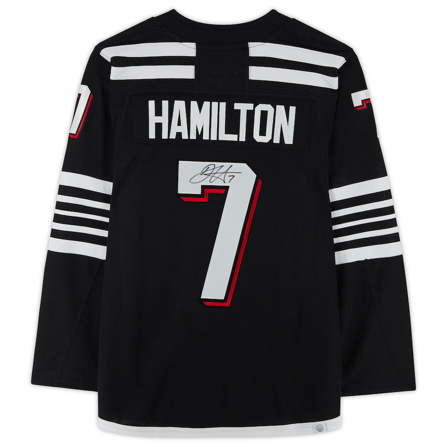 Custom #7 Black NJD Hockey Shirt Top