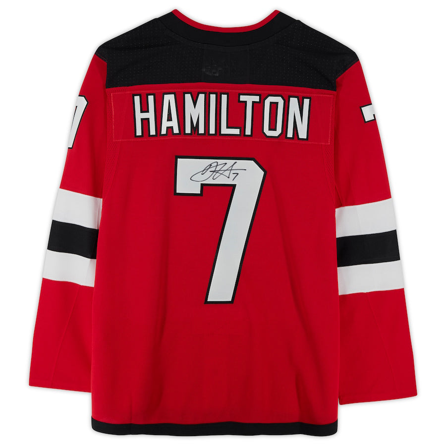 Custom #7 Red NJD Hockey Shirt Top