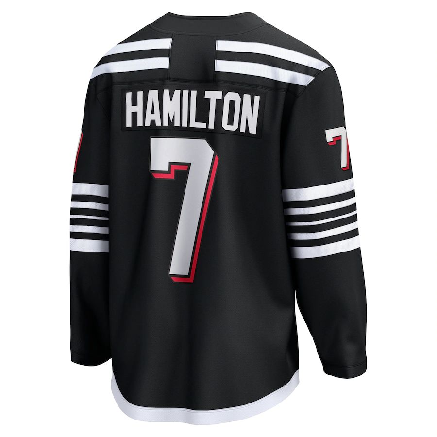 Custom #7 Black NJD Hockey Shirt Top