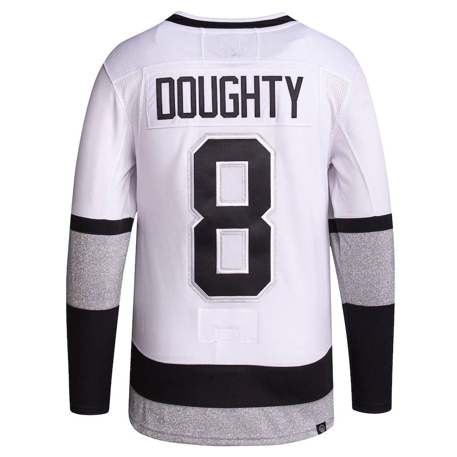 Custom #8 White 2021 LAK Hockey Shirt Top