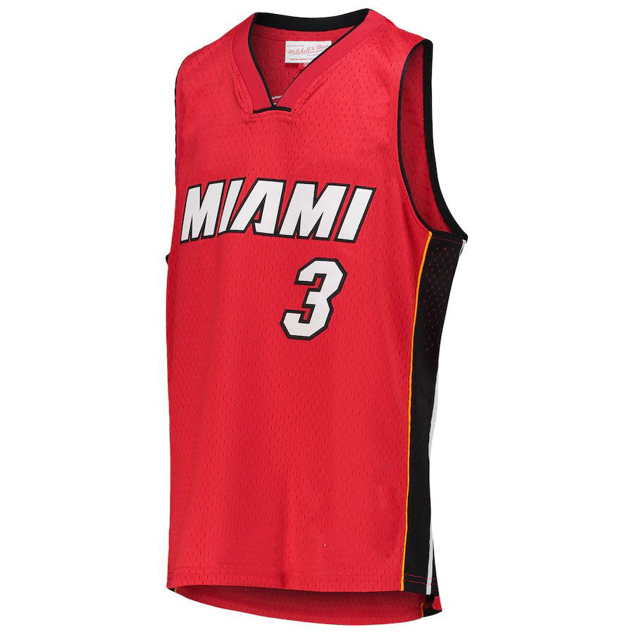Custom #3 Red 2005 MIA Basketball Shirt Top