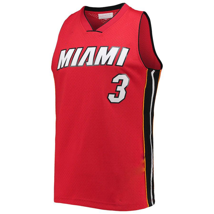 Custom #3 Red 2005 MIA Basketball Shirt Top
