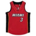 Custom #3 Red 2005 MIA Basketball Shirt Top