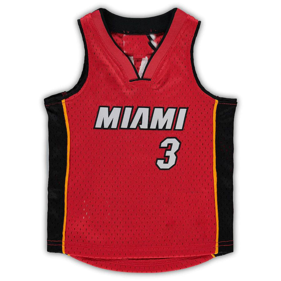 Custom #3 Red 2005 MIA Basketball Shirt Top