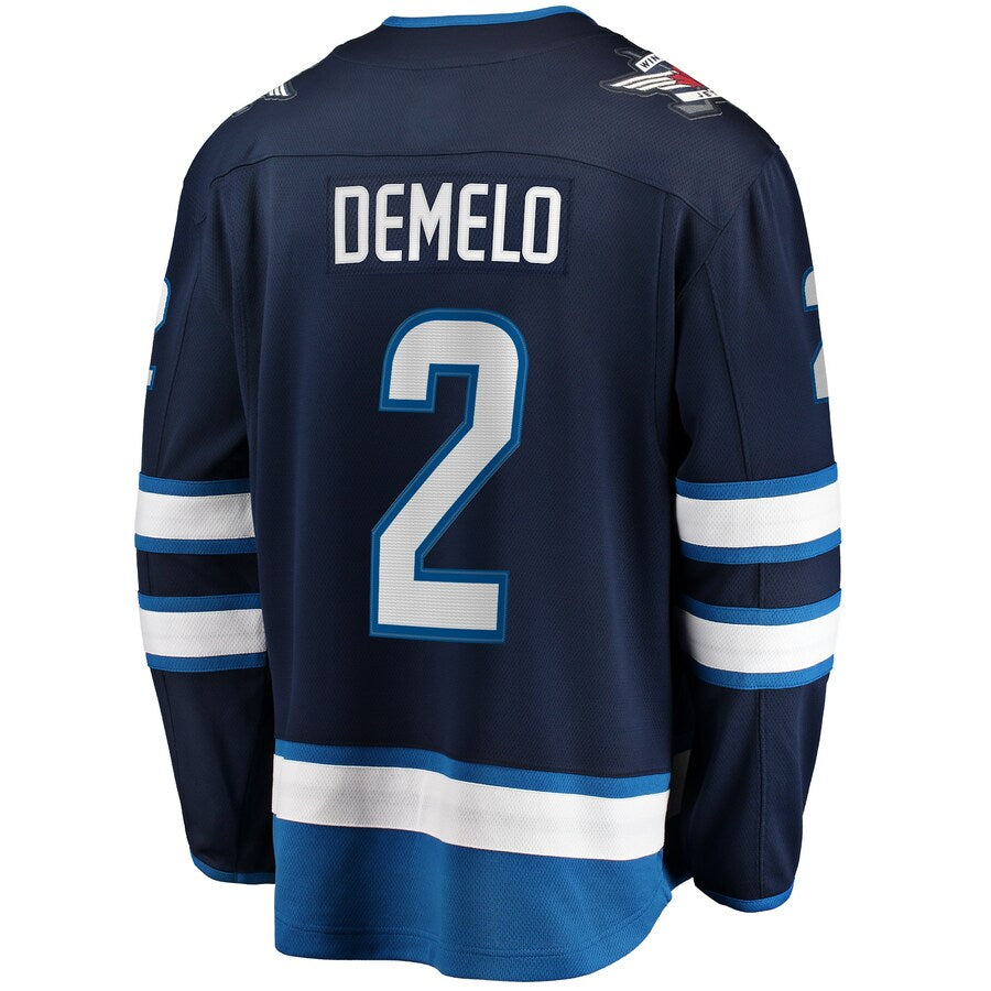 Custom #2 Navy Hockey Shirt Top