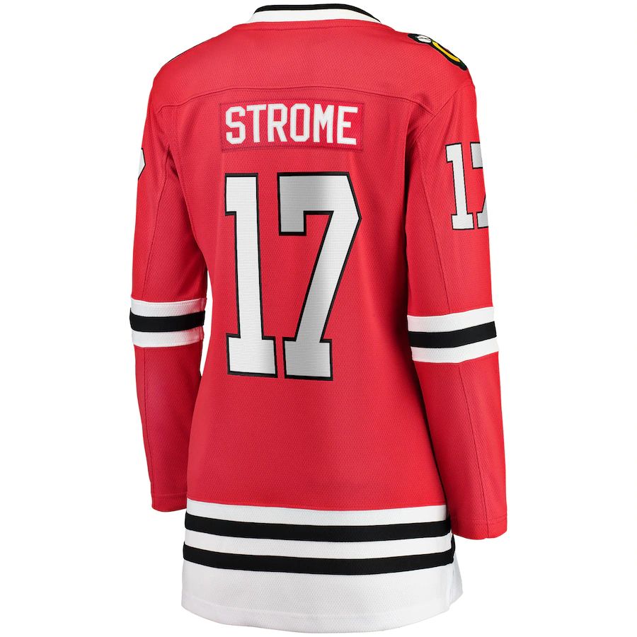Custom #17 Red CHI Hockey Shirt Top