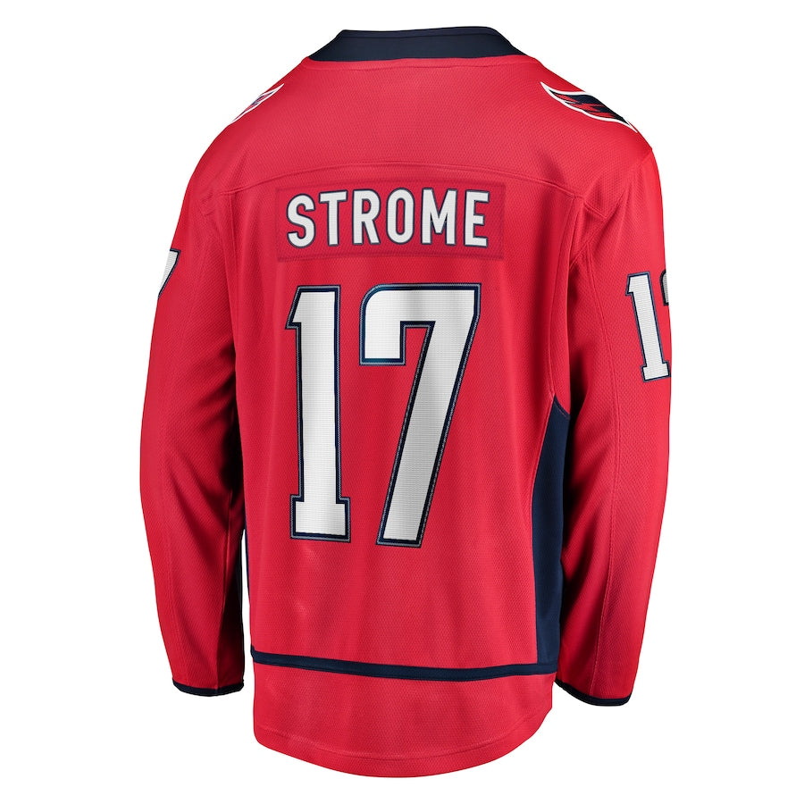 Custom #17 Red WSH Hockey Shirt Top