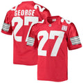 Custom #27 Scarlet 1995 Throwback Football Shirt Top