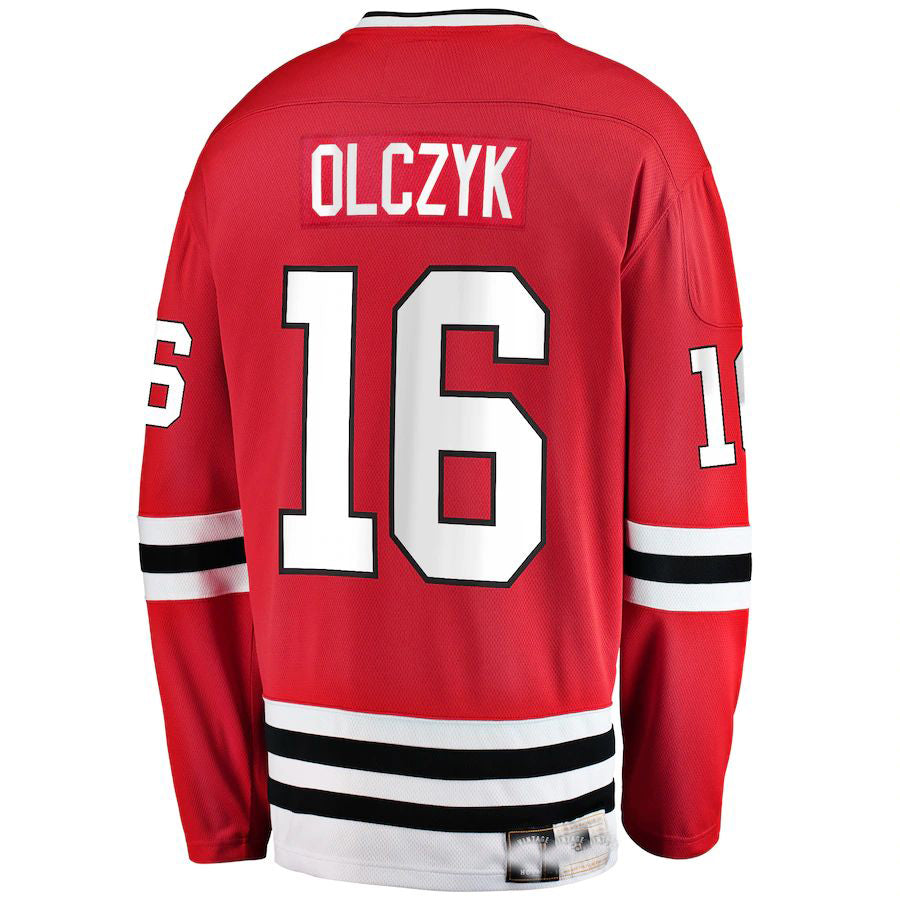 Custom #16 Red CHI Hockey Shirt Top