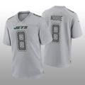 Custom #8 Gray NYJ Football Shirt Top