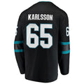 Custom #65 Black SJS Hockey Shirt Top