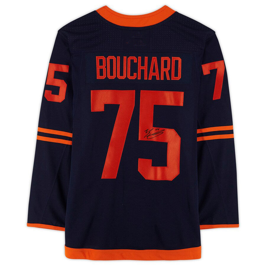 Custom #75 Navy EDM Hockey Shirt Top