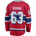 Custom #63 Red MTL Hockey Shirt Top