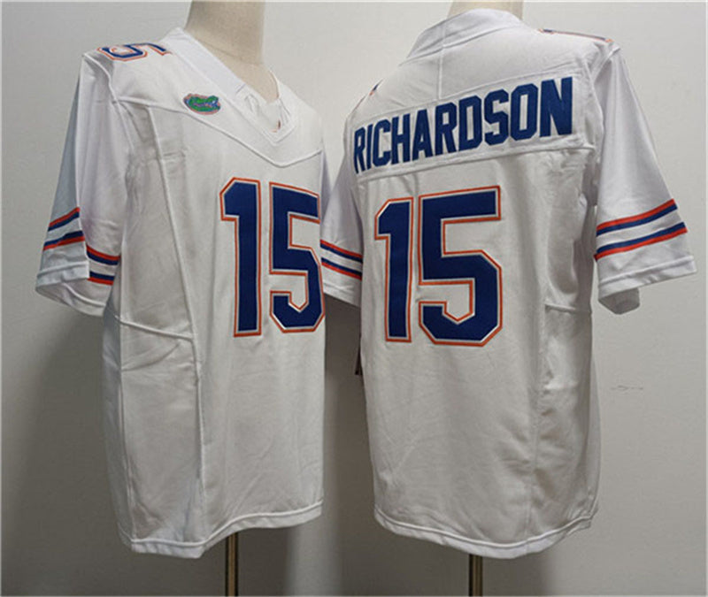 Custom #15 White College Shirt Top