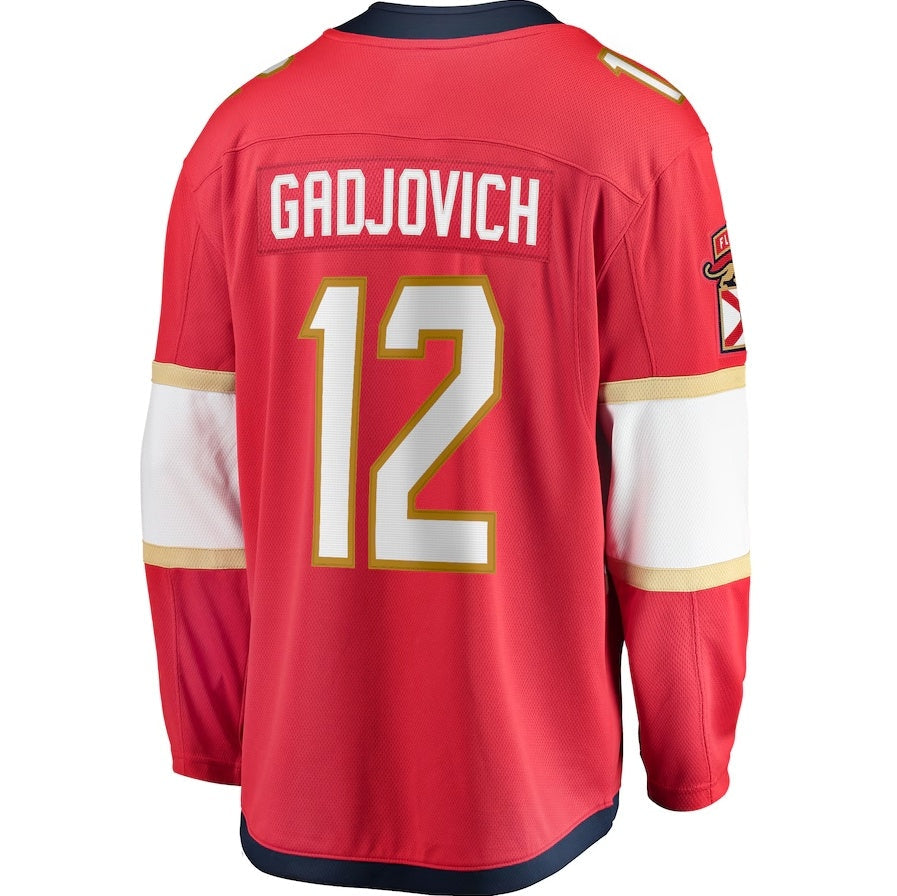 Custom #12 Red FLA Hockey Shirt Top