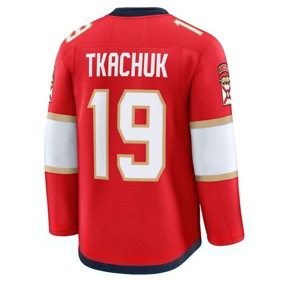 Custom #19 Red FLA Hockey Shirt Top