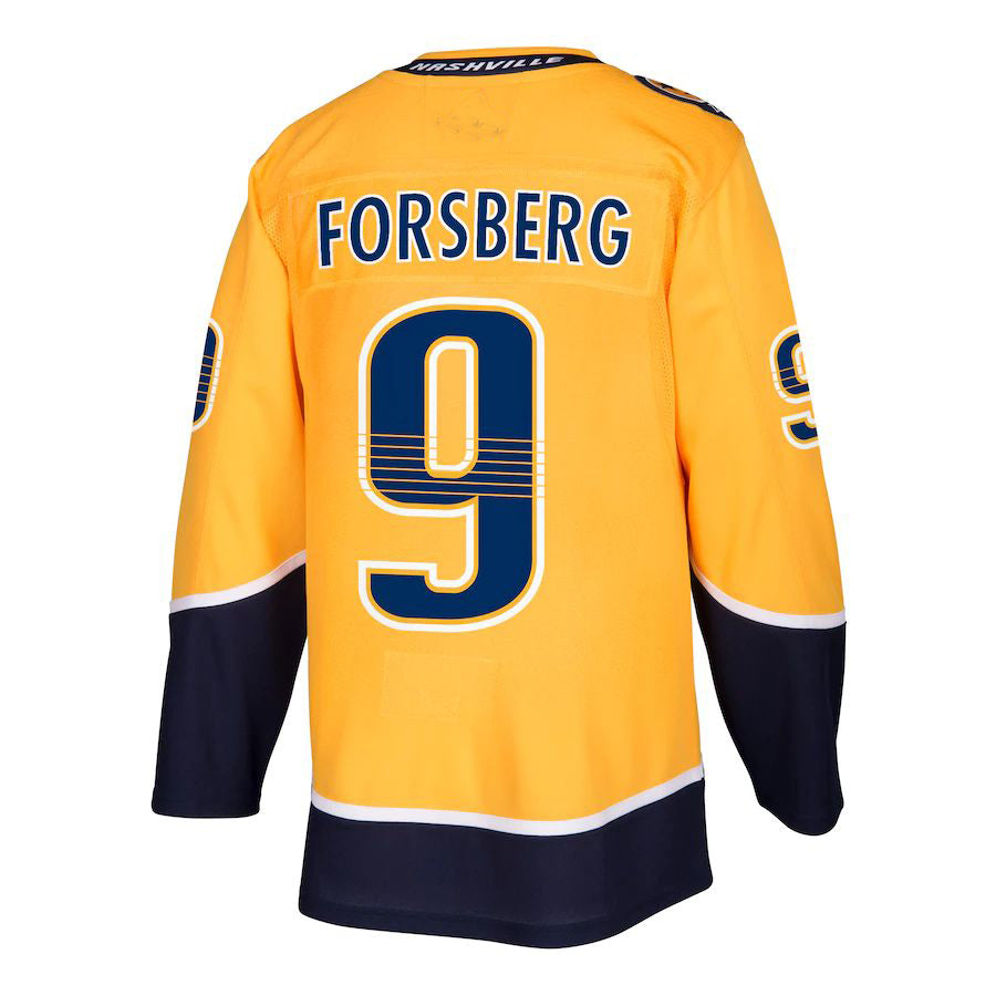 Custom #9 Gold NSH Hockey Shirt Top