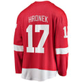 Custom #17 Red DET Hockey Shirt Top
