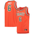 Custom #6 Orange Basketball Shirt Top