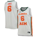 Custom #6 White Basketball Shirt Top