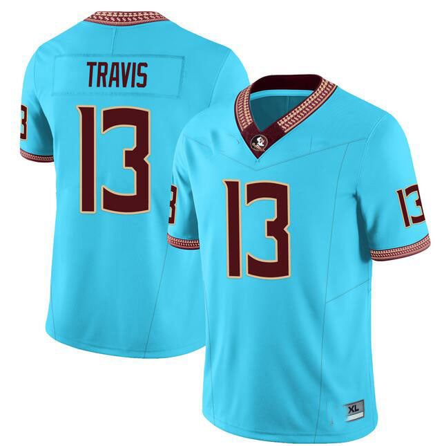 Custom #13 Teal College Shirt Top