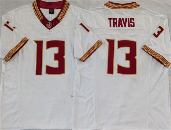 Custom #13 White 2023 College Shirt Top